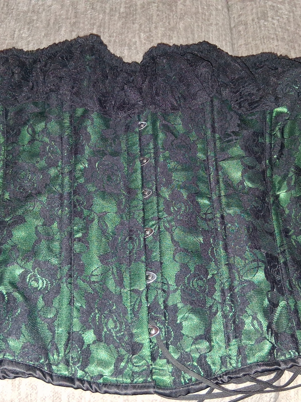 Daisy Corsets Green & Black Lace Gothic Overbust Corset Top - 4XL
